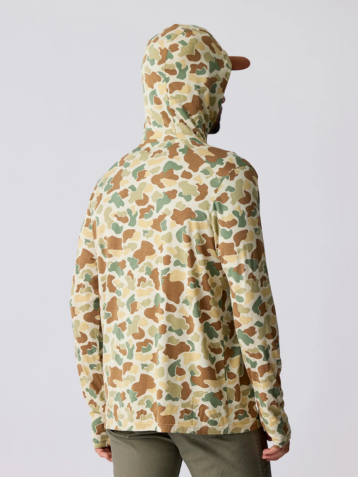 Free Fly Bamboo Shade Hooded L/S Shirt-Vintage Camo