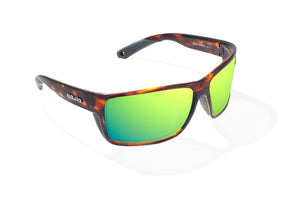 Bajio Bales Beach Sunglasses-Brown Tort Gloss/Grn Mir Glass