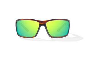 Bajio Bales Beach Sunglasses-Brown Tort Gloss/Grn Mir Glass