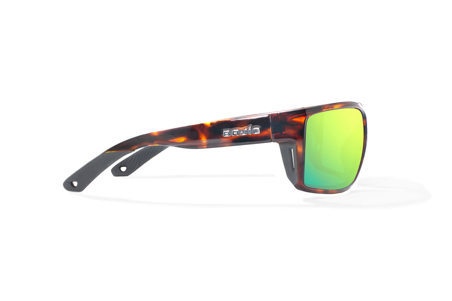 Bajio Bales Beach Sunglasses-Brown Tort Gloss/Grn Mir Glass