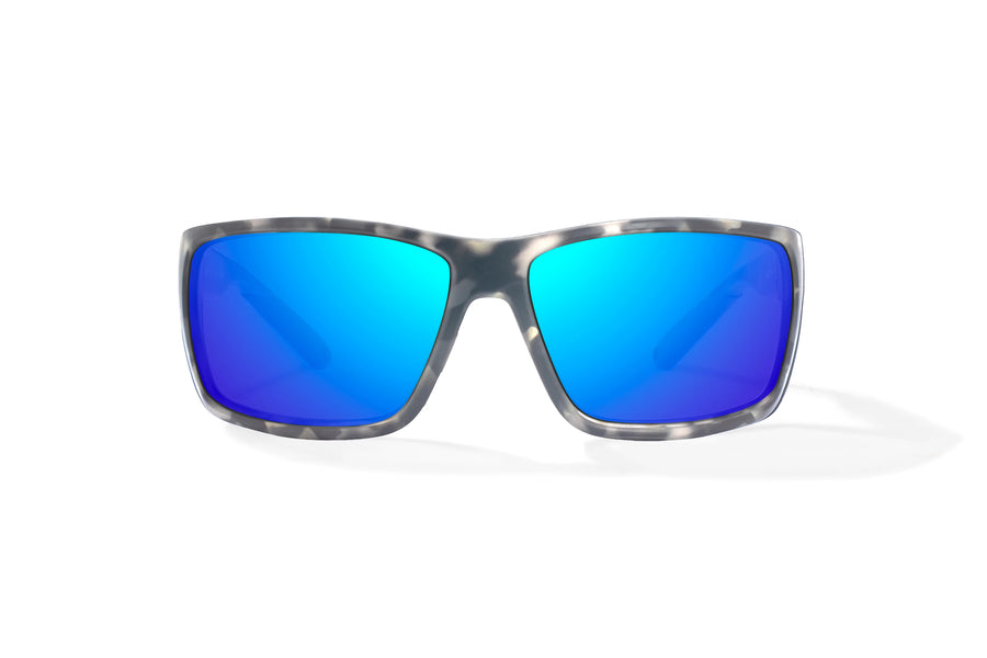 Bajio Bales Beach Sunglasses-Gray Rock Matte/Blue Mirr Glass