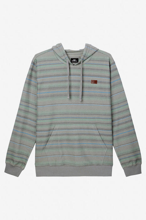 O'Neill Bavaro Stripe Pullover Sweatshirt-Light Grey