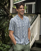 Outerknown The BBQ Shirt-Deep Blue Bloom
