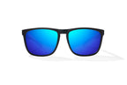 Bajio Calda Sunglasses-Black Matte/Blue Mirror Glass