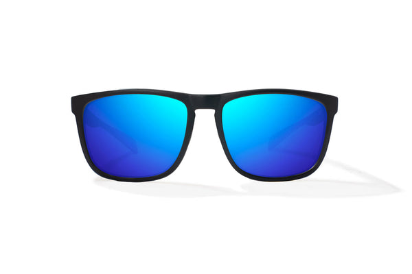Bajio Calda Sunglasses-Black Matte/Blue Mirror Glass — REAL