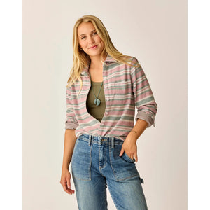 Carve Designs Fairbanks Supersoft L/S Shirt-Bistro Block Stripe
