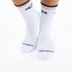 Aloha Collection Stripes Crew Socks-Navy