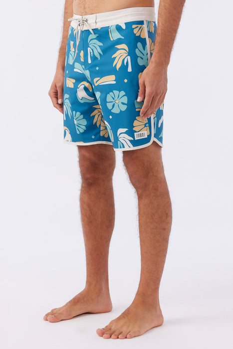 O'Neill Cruzer Scallop 18 Boardshorts-Bay Blue