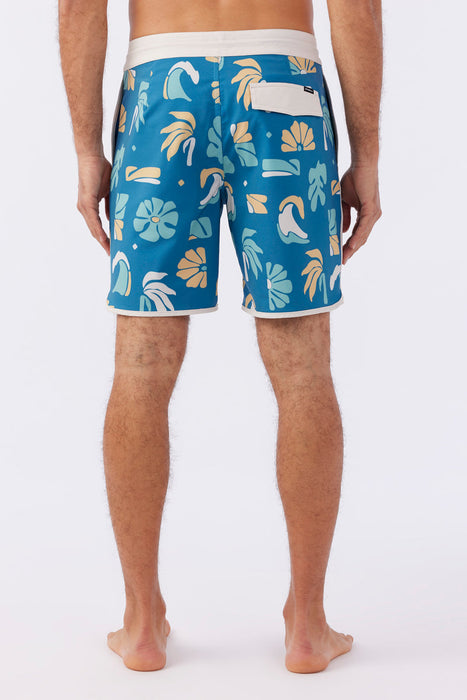 O'Neill Cruzer Scallop 18 Boardshorts-Bay Blue