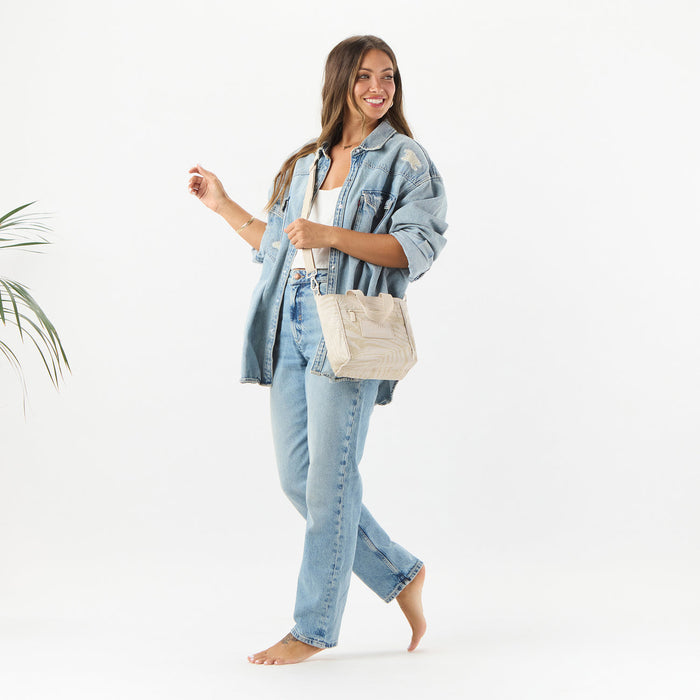 Aloha Collection Areca Crossbody Bag-Latte/Sandstone