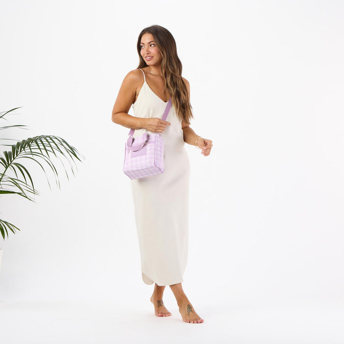 Aloha Collection Palaka Crossbody Bag-Lavander