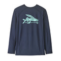Patagonia K's L/S SW Rashguard-Flying Fish: New Navy