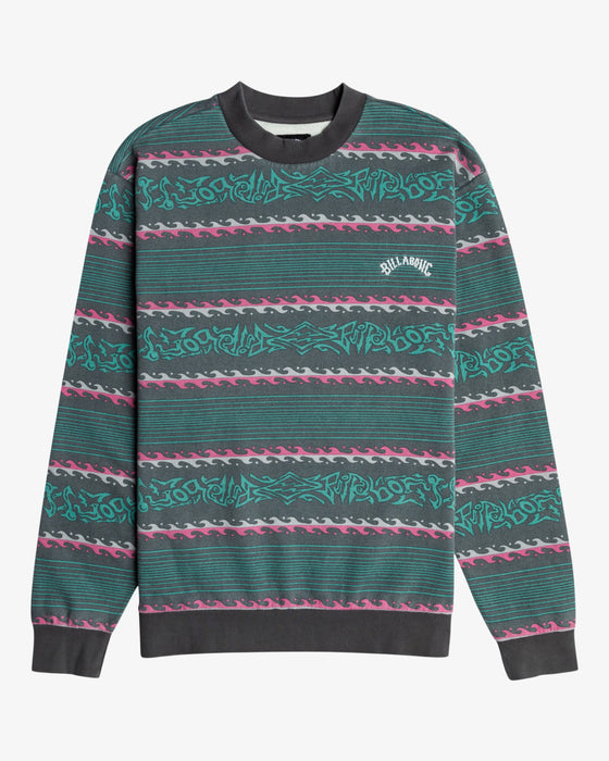 Billabong Halfrack Fleece Crew Sweatshirt-Black