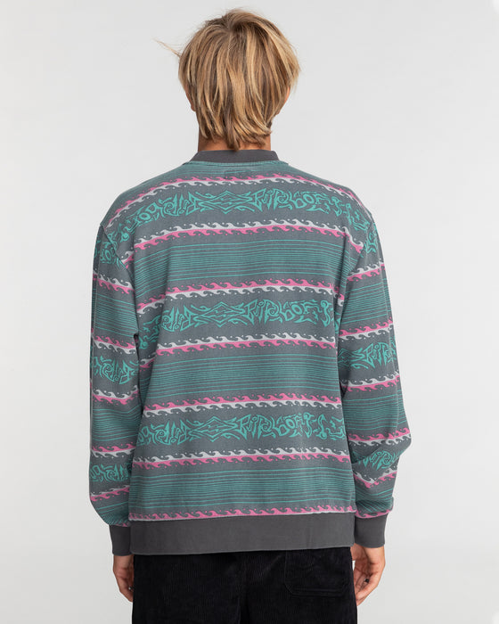 Billabong Halfrack Fleece Crew Sweatshirt-Black
