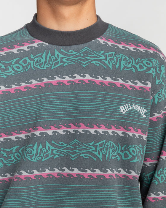 Billabong Halfrack Fleece Crew Sweatshirt-Black