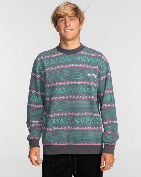 Billabong Halfrack Fleece Crew Sweatshirt-Black