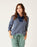 Carve Designs Clara Fleece Pullover Sweatshirt-Navy Even Stripe