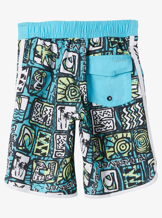 Quiksilver Everyday Scallop Boy 14 Boardshorts-River Blue