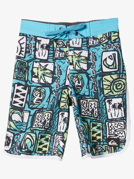 Quiksilver Everyday Scallop Boy 14 Boardshorts-River Blue