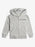 Quiksilver Vintage Rising Lines Zip Boy Sweatshirt-Light Grey Heather