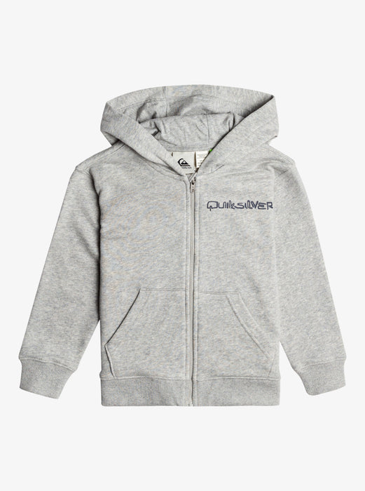 Quiksilver Vintage Rising Lines Zip Boy Sweatshirt-Light Grey Heather