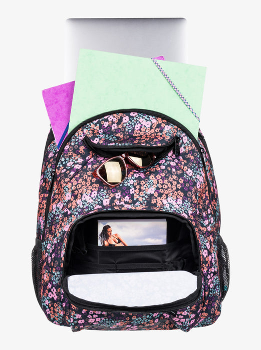 Roxy Shadow Swell Printed Backpack-Anthracite Floral Daze