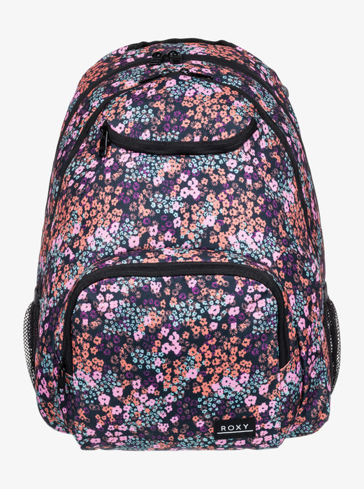 Roxy Shadow Swell Printed Backpack-Anthracite Floral Daze