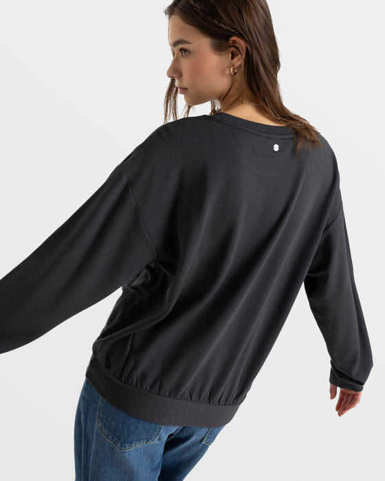 Roxy Surfing By Moonlight A Sweatshirt-Phantom