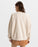 Roxy Lineup Oversized Crew B Sweatshirt-Parchment