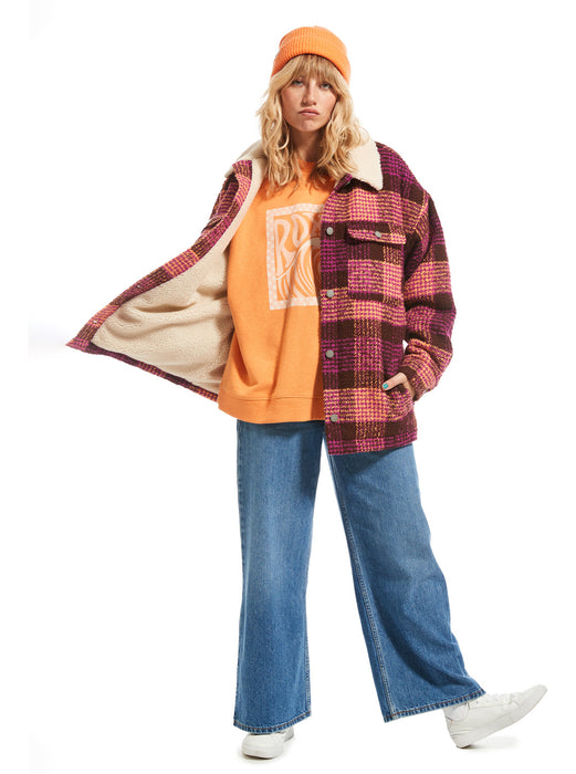 Roxy Passage Of Time Jacket-Bitter Chocolate Hallo Plaid