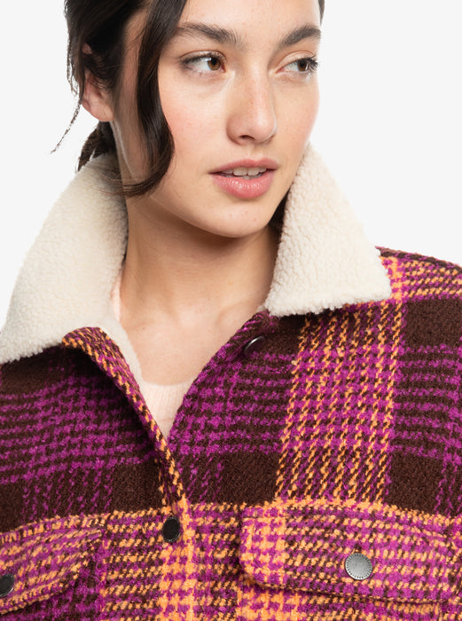 Roxy Passage Of Time Jacket-Bitter Chocolate Hallo Plaid