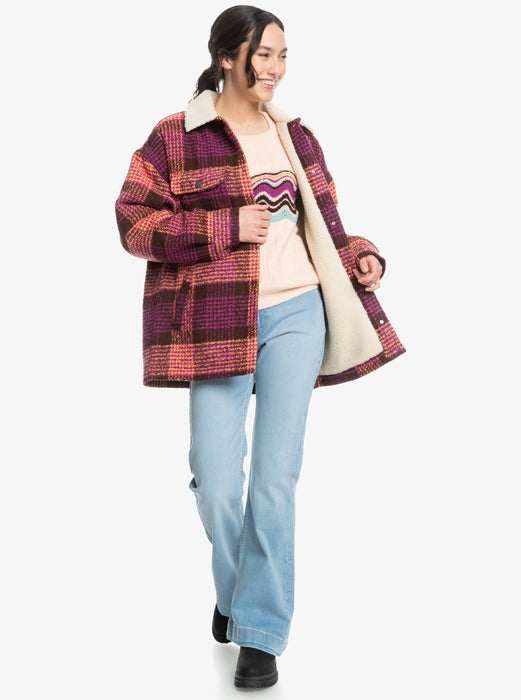 Roxy Passage Of Time Jacket-Bitter Chocolate Hallo Plaid — REAL Watersports | Trucker Caps