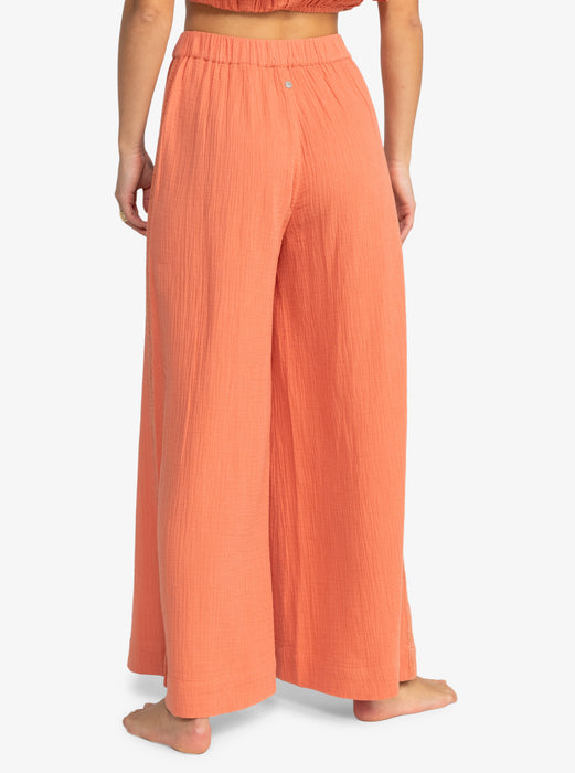 Roxy Golden Tropic Pants-Apricot Brandy
