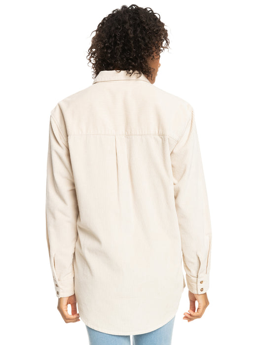 Roxy Let It Go Cord L/S Shirt-Tapioca