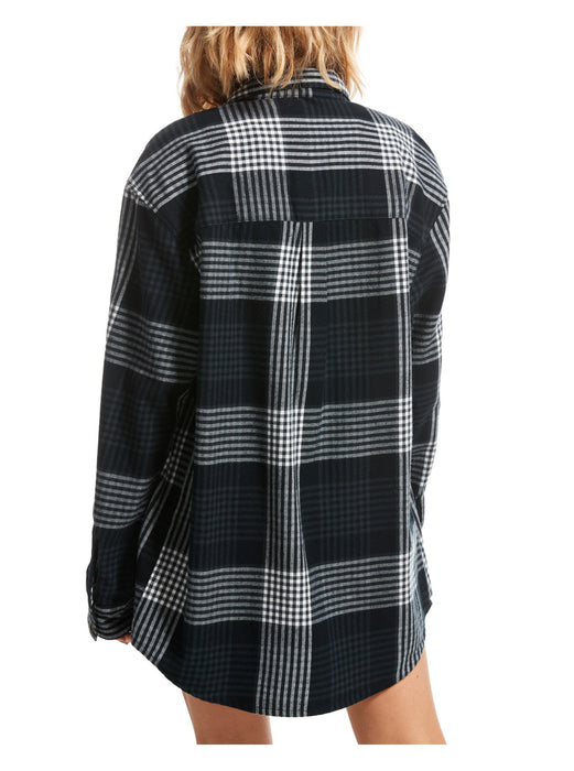 Roxy Let It Go Flannel L/S Shirt-Anthracite Hallo Plaid
