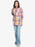Roxy Let It Go Flannel L/S Shirt-Blue Surf Plaidodo