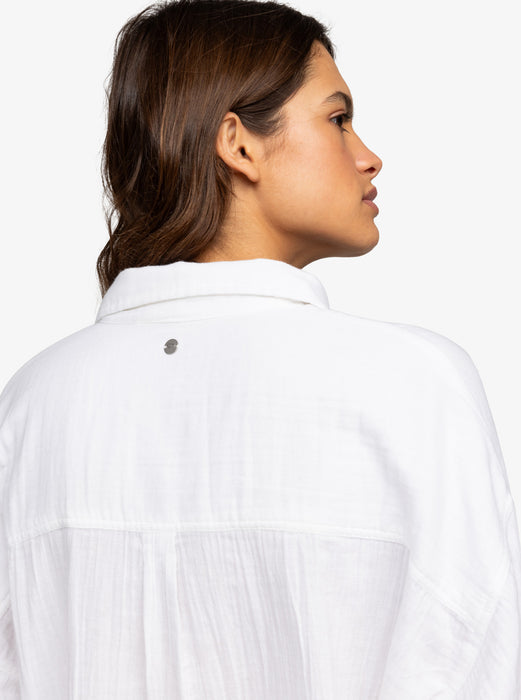 Roxy Morning Time L/S Shirt-Snow White