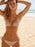 Roxy Wavy Stripe Mini Tiki Tri Top-Papaya