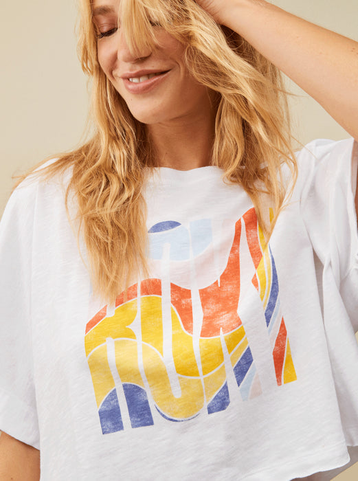 Roxy I Will Miss You Tee-Bright White