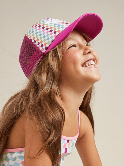 Roxy Sweet Emotions Hat-Bright White Check Check