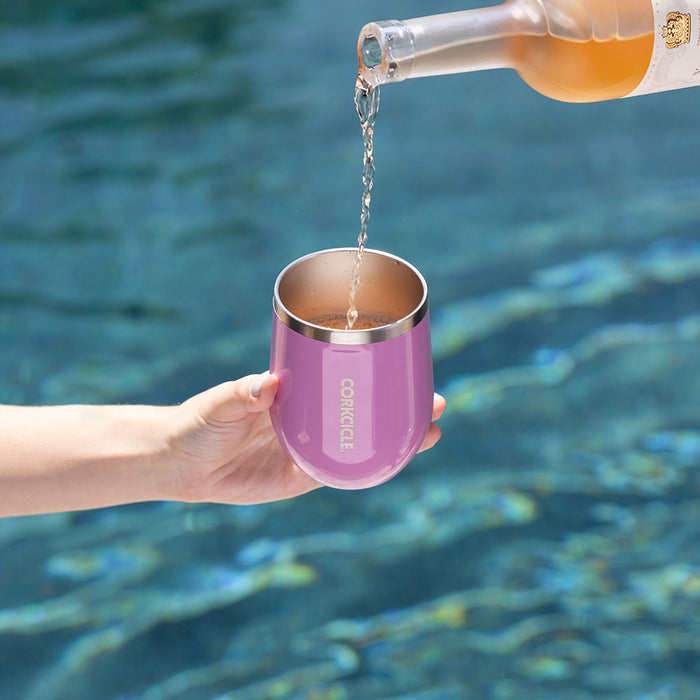 Corkcicle 12 oz Stemless-Gloss Orchid