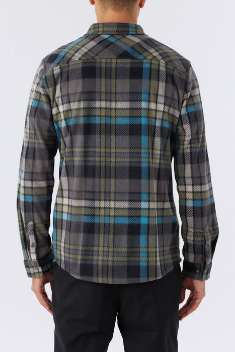 O'Neill Glacier Plaid Superfleece L/S Shirt-Grey