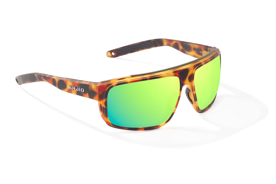 Bajio Greenland Sunglasses-Green Water Matte/Green Mir Glass