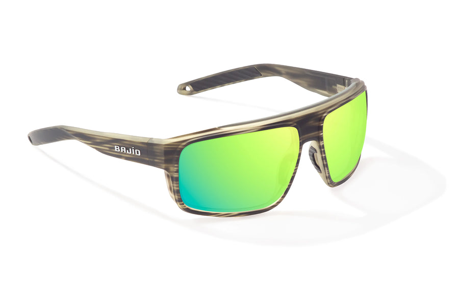 Bajio Greenland Sunglasses-Gray Grass Matte/Green Mir Glass