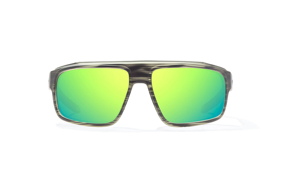 Bajio Greenland Sunglasses-Gray Grass Matte/Green Mir Glass