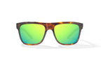 Bajio Hopedale Sunglasses-Dark Brown Tort Gloss/Green Mirror Glass