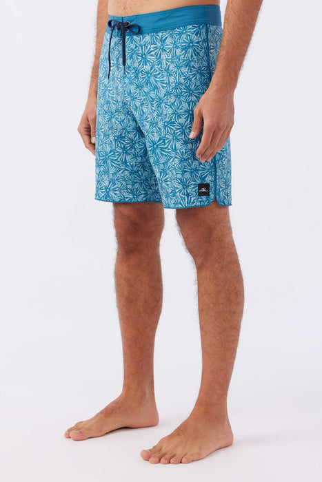 O'Neill Hyperfreak Mysto Scallop 19 Boardshorts-Bay Blue