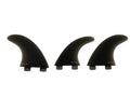True Ames FCS Boomerang Fiberglass Tri Fin Set-Smoke-Large