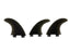 True Ames FCS Boomerang Fiberglass Tri Fin Set-Smoke-Large