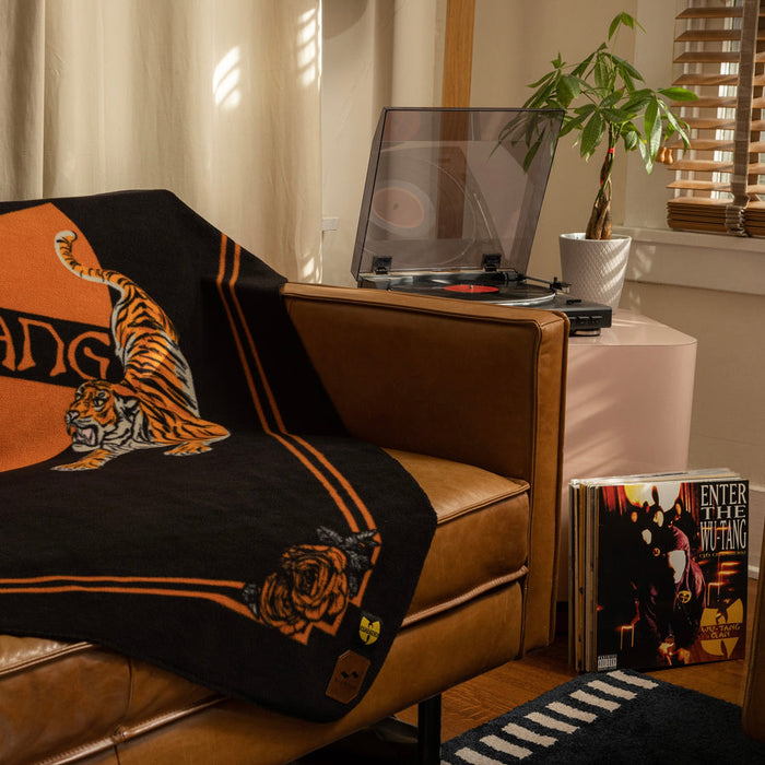 Slowtide Tiger Style Fleece Blanket-Black